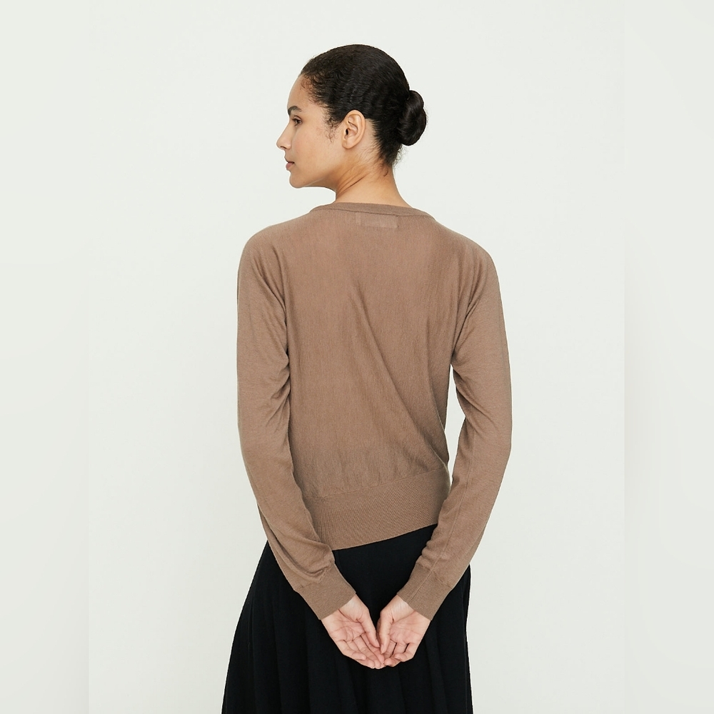 NWT Extreme Cashmere N°362 Elleni 100% Cashmere Crewneck Sweater In Chai O/S - Picture 3 of 12